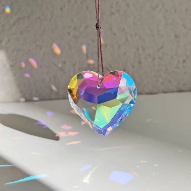 <em>Decorative crystal prisms Vintage Feng Shui Faceted Decorating Multi-Color Hanging Pendant Suncatcher</em>